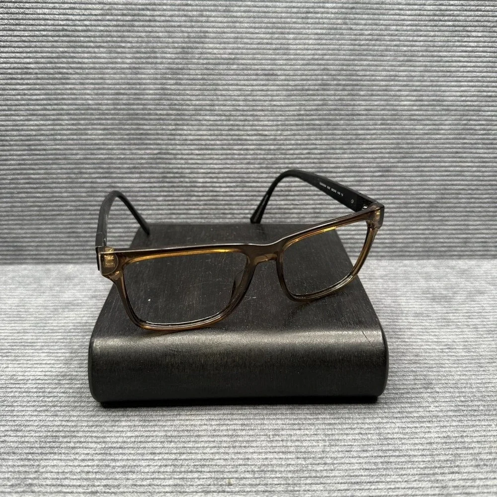 GUESS GU00004 20B Rectangular Eyeglasses Frames Brown Clear 58-16-145